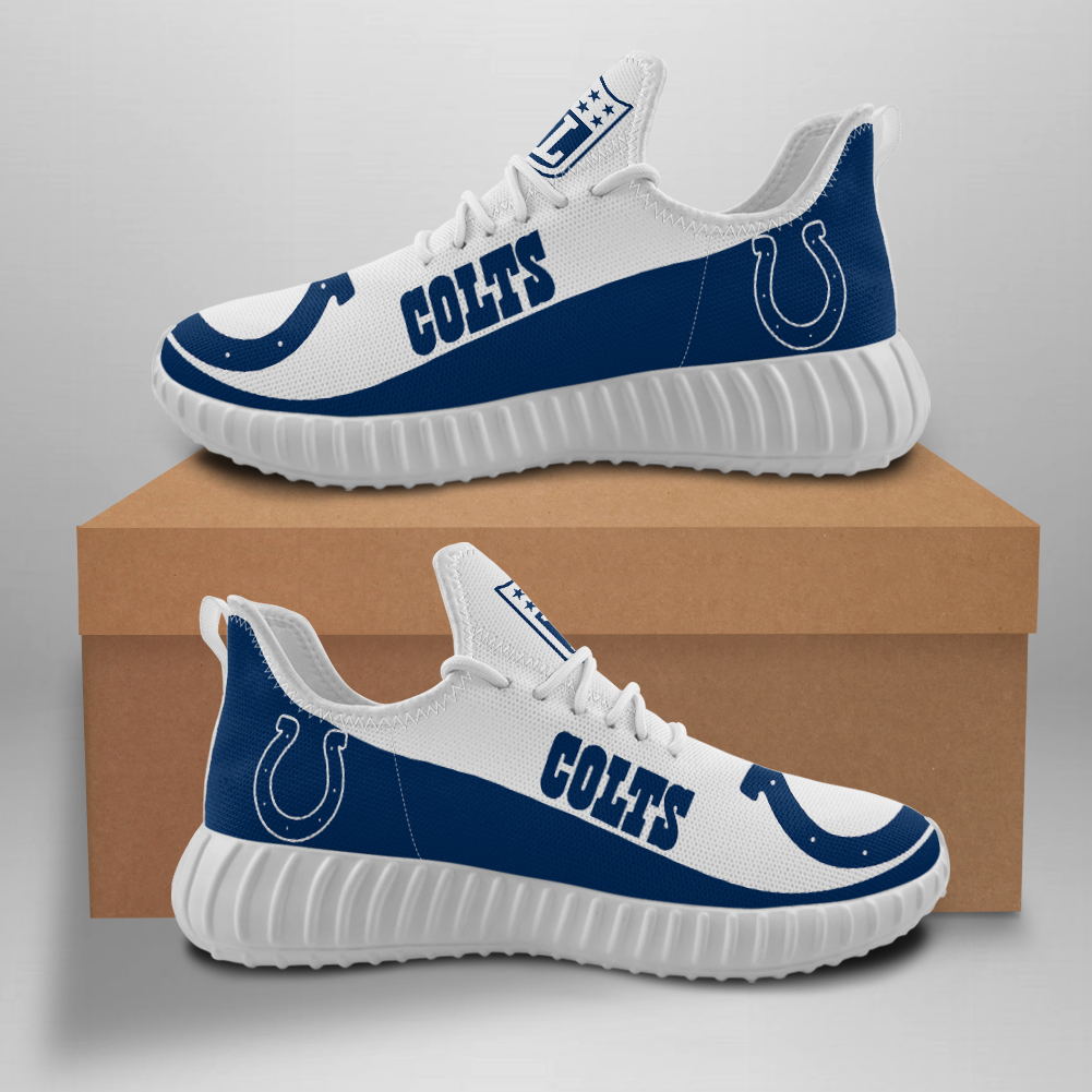 Women's NFL Indianapolis Colts Mesh Knit Sneakers/Shoes 005